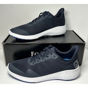 FootJoy FJ FLEX Men's Golf Shoes Navy White Size 9.5 Medium 56140 Brand New